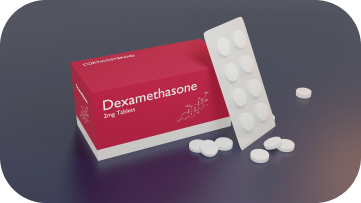 Dexamethasone, a class of corticosteroid