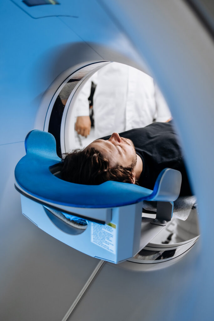 A man receiving the benefit of a medical technology that only exists because of clinical trialså